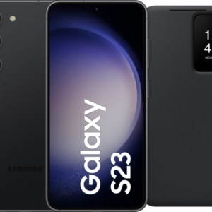 Samsung Galaxy S23 256GB Zwart 5G + Clear View Book Case Zwart