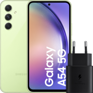 Samsung Galaxy A54 128GB Groen 5G + Samsung Snellader Zwart