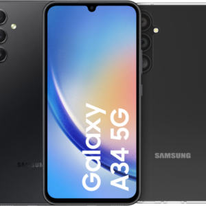 Samsung Galaxy A34 256GB Zwart 5G + BlueBuilt Back Cover