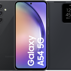 Samsung Galaxy A54 128GB Zwart 5G + Samsung Clear View Book Case Zwart
