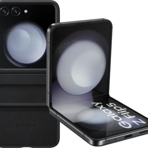 Samsung Galaxy Z Flip 5 512GB Zwart 5G + Samsung Back Cover Leer Zwart