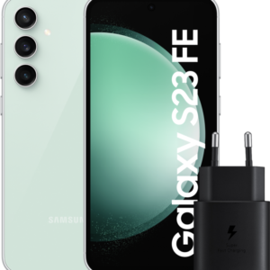 Samsung Galaxy S23 FE 256GB Groen 5G + Samsung Oplader 25 Watt Zwart