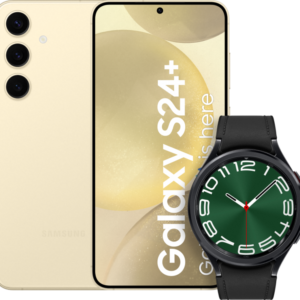 Samsung Galaxy S24 Plus 256GB Geel 5G + Galaxy Watch 6 Classic Zwart 47mm