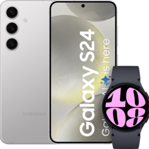 Samsung Galaxy S24 128GB Grijs + Galaxy Watch 6 Zwart 40mm