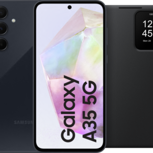 Samsung Galaxy A35 128GB Donkerblauw 5G + Smart View Book Case Zwart
