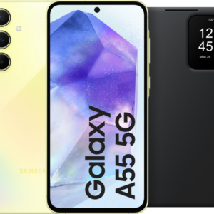 Samsung Galaxy A55 128GB Geel 5G + Smart View Book Case Zwart