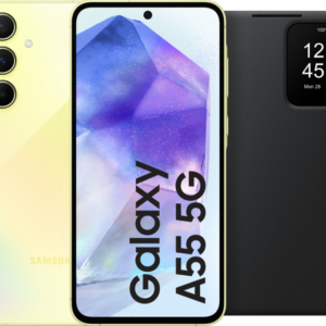 Samsung Galaxy A55 256GB Geel 5G + Smart View Book Case Zwart